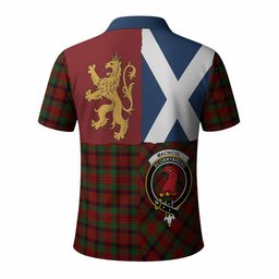 ScotsTee Shop Scottish MacNicol (McNicol) Crest Tartan Polo Shirt Lion Rampant Saltire
