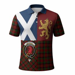 ScotsTee Shop Scottish MacNicol (McNicol) Crest Tartan Polo Shirt Lion Rampant Saltire
