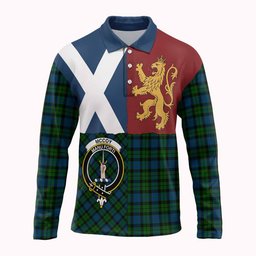 ScotsTee Shop Scottish McCoy Crest Tartan Polo Shirt Lion Rampant Saltire