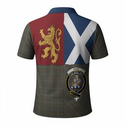 ScotsTee Shop Scottish Haig Crest Tartan Polo Shirt Lion Rampant Saltire