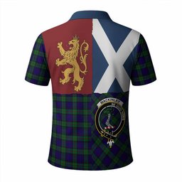 ScotsTee Shop Scottish MacKinlay (McKinlay) Crest Tartan Polo Shirt Lion Rampant Saltire