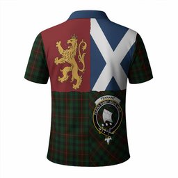 ScotsTee Shop Scottish Tennant Crest Tartan Polo Shirt Lion Rampant Saltire