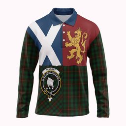 ScotsTee Shop Scottish Tennant Crest Tartan Polo Shirt Lion Rampant Saltire