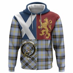 ScotsTee Shop Scottish Bell Crest Tartan Hoodie Lion Rampant Saltire Style