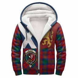 ScotsTee Shop Scottish Byres (Byses) Crest Tartan Hoodie Lion Rampant Saltire Style