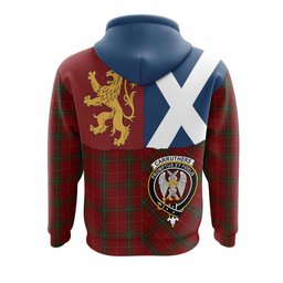 ScotsTee Shop Scottish Carruthers Crest Tartan Hoodie Lion Rampant Saltire Style