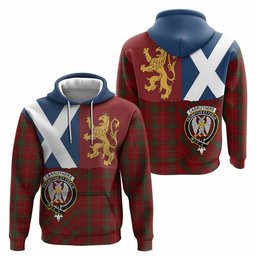 ScotsTee Shop Scottish Carruthers Crest Tartan Hoodie Lion Rampant Saltire Style