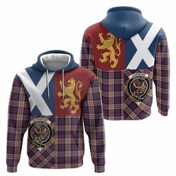 ScotsTee Shop Scottish Carnegie Crest Tartan Hoodie Lion Rampant Saltire Style