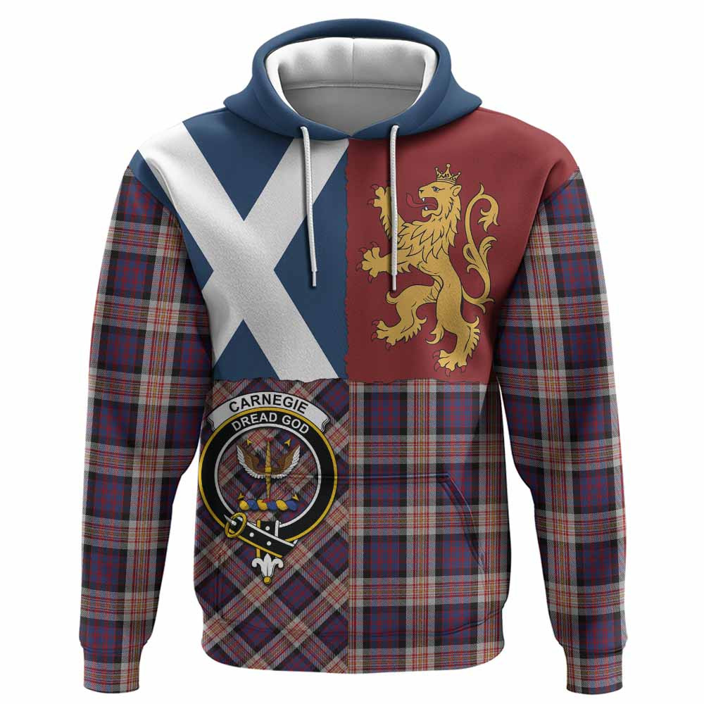 ScotsTee Shop Scottish Carnegie Crest Tartan Hoodie Lion Rampant Saltire Style