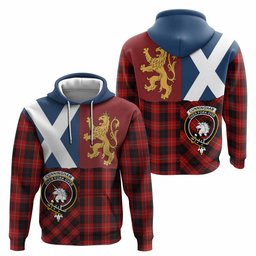 ScotsTee Shop Scottish Cunningham Crest Tartan Hoodie Lion Rampant Saltire Style