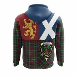 ScotsTee Shop Scottish Crosbie Crest Tartan Hoodie Lion Rampant Saltire Style