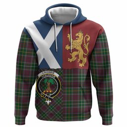 ScotsTee Shop Scottish Crosbie Crest Tartan Hoodie Lion Rampant Saltire Style