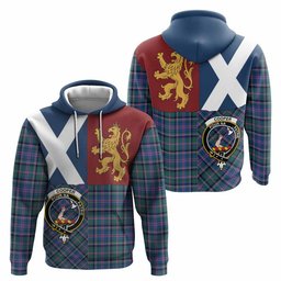 ScotsTee Shop Scottish Cooper Crest Tartan Hoodie Lion Rampant Saltire Style
