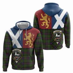 ScotsTee Shop Scottish Cochrane Crest Tartan Hoodie Lion Rampant Saltire Style