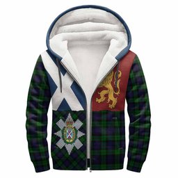 ScotsTee Shop Scottish Black Watch Crest Tartan Hoodie Lion Rampant Saltire Style