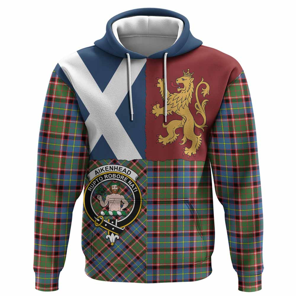 ScotsTee Shop Scottish Aikenhead Crest Tartan Hoodie Lion Rampant Saltire Style