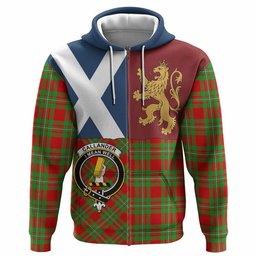 ScotsTee Shop Scottish Callander Crest Tartan Hoodie Lion Rampant Saltire Style