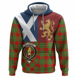 ScotsTee Shop Scottish Callander Crest Tartan Hoodie Lion Rampant Saltire Style