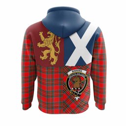 ScotsTee Shop Scottish Binning Crest Tartan Hoodie Lion Rampant Saltire Style