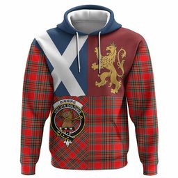 ScotsTee Shop Scottish Binning Crest Tartan Hoodie Lion Rampant Saltire Style