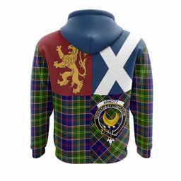 ScotsTee Shop Scottish Arnott Crest Tartan Hoodie Lion Rampant Saltire Style
