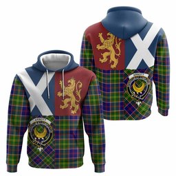 ScotsTee Shop Scottish Arnott Crest Tartan Hoodie Lion Rampant Saltire Style