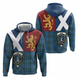 ScotsTee Shop Scottish Bain Crest Tartan Hoodie Lion Rampant Saltire Style