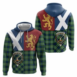 ScotsTee Shop Scottish Blackadder Crest Tartan Hoodie Lion Rampant Saltire Style
