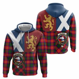 ScotsTee Shop Scottish Belshes (Belsches) Crest Tartan Hoodie Lion Rampant Saltire Style