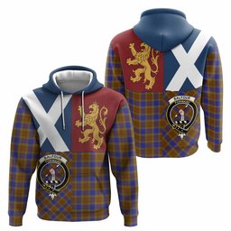 ScotsTee Shop Scottish Balfour Crest Tartan Hoodie Lion Rampant Saltire Style