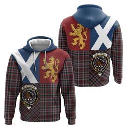 ScotsTee Shop Scottish Borthwick Crest Tartan Hoodie Lion Rampant Saltire Style