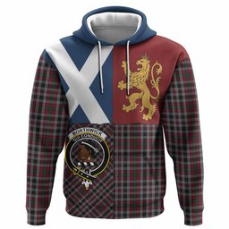 ScotsTee Shop Scottish Borthwick Crest Tartan Hoodie Lion Rampant Saltire Style