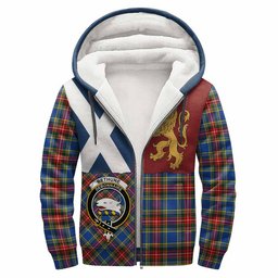ScotsTee Shop Scottish Bethune Crest Tartan Hoodie Lion Rampant Saltire Style