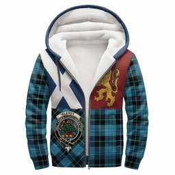 ScotsTee Shop Scottish Clergy Crest Tartan Hoodie Lion Rampant Saltire Style