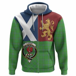 ScotsTee Shop Scottish Currie Crest Tartan Hoodie Lion Rampant Saltire Style