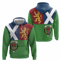 ScotsTee Shop Scottish Currie Crest Tartan Hoodie Lion Rampant Saltire Style