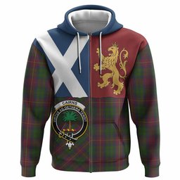 ScotsTee Shop Scottish Cairns Crest Tartan Hoodie Lion Rampant Saltire Style