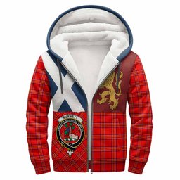 ScotsTee Shop Scottish Burnett Crest Tartan Hoodie Lion Rampant Saltire Style