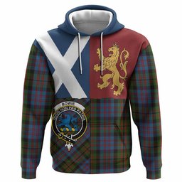 ScotsTee Shop Scottish Bowie Crest Tartan Hoodie Lion Rampant Saltire Style