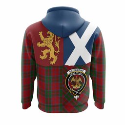 ScotsTee Shop Scottish Drummond Crest Tartan Hoodie Lion Rampant Saltire Style