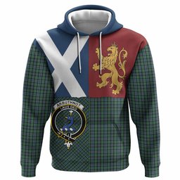 ScotsTee Shop Scottish Arbuthnot Crest Tartan Hoodie Lion Rampant Saltire Style