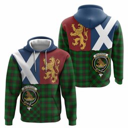 ScotsTee Shop Scottish Beveridge Crest Tartan Hoodie Lion Rampant Saltire Style