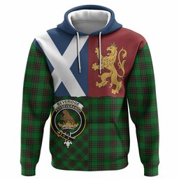 ScotsTee Shop Scottish Beveridge Crest Tartan Hoodie Lion Rampant Saltire Style