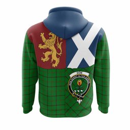 ScotsTee Shop Scottish Don Crest Tartan Hoodie Lion Rampant Saltire Style