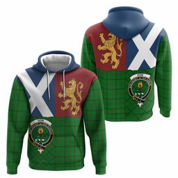 ScotsTee Shop Scottish Don Crest Tartan Hoodie Lion Rampant Saltire Style