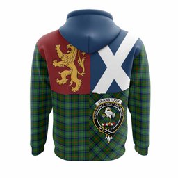 ScotsTee Shop Scottish Cranstoun (Cranston) Crest Tartan Hoodie Lion Rampant Saltire Style