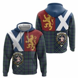 ScotsTee Shop Scottish Allardice Crest Tartan Hoodie Lion Rampant Saltire Style