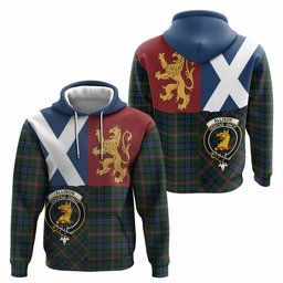 ScotsTee Shop Scottish Allison Crest Tartan Hoodie Lion Rampant Saltire Style