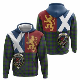 ScotsTee Shop Scottish Adam Crest Tartan Hoodie Lion Rampant Saltire Style