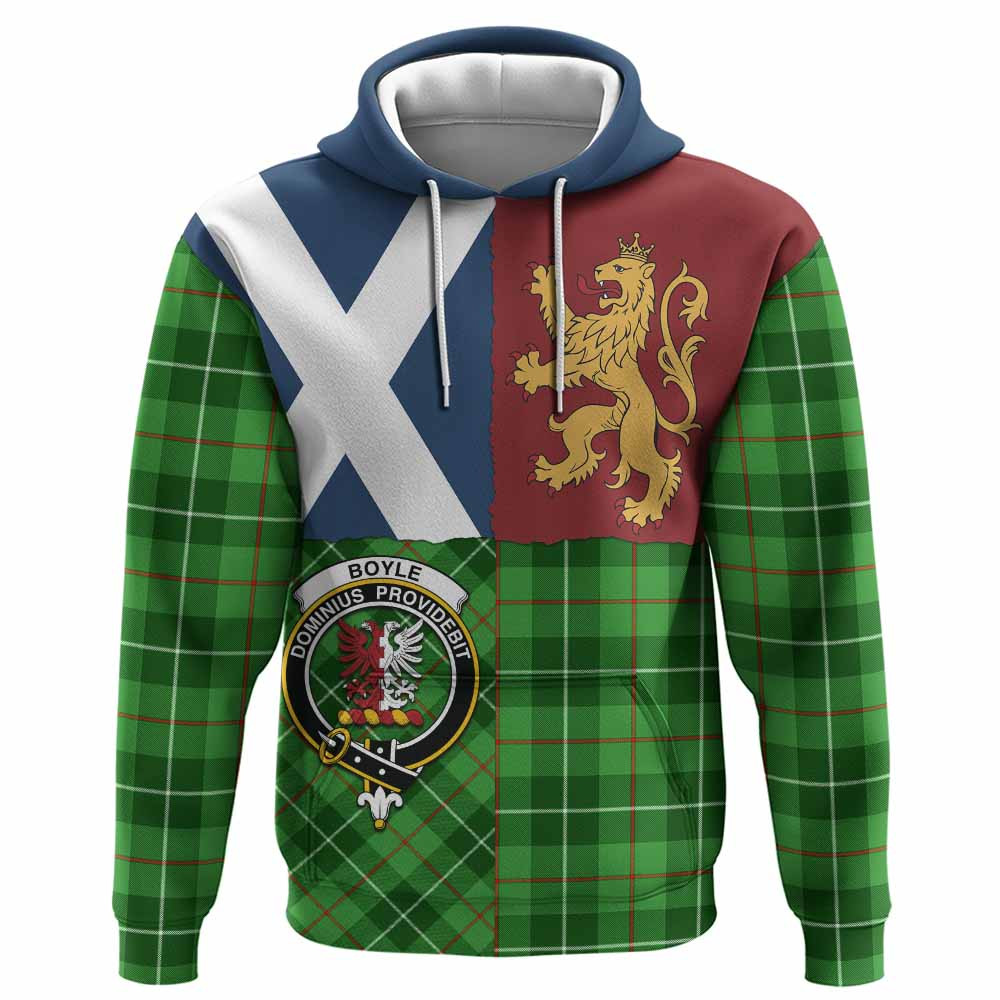 ScotsTee Shop Scottish Boyle Crest Tartan Hoodie Lion Rampant Saltire Style